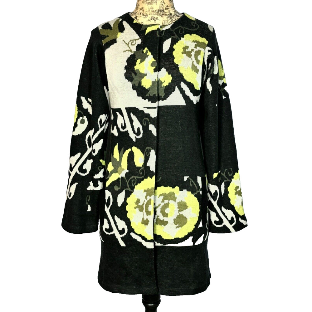 Pringle 1815 Scotland Long Cardigan Sweater Dress Snap Front Vintage sz S / US 4